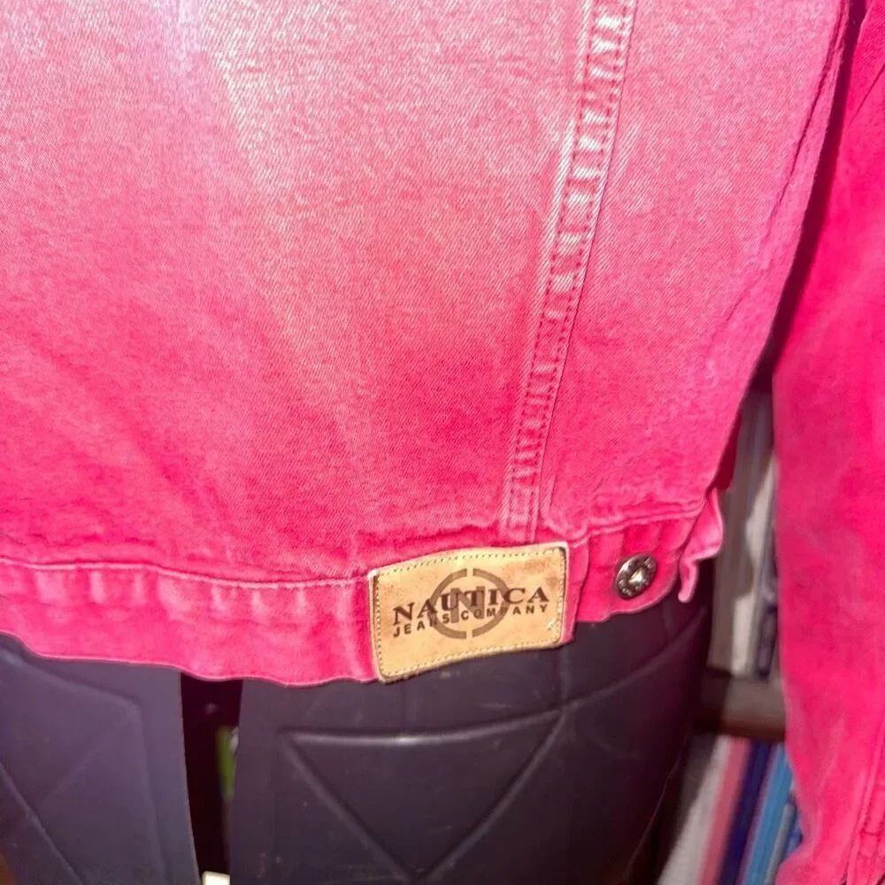Nautica Jean Company red classic colorful denim M jacket - Picture 3 of 4